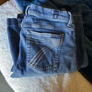 7 For All Mankind Classic Blue Flare Jeans